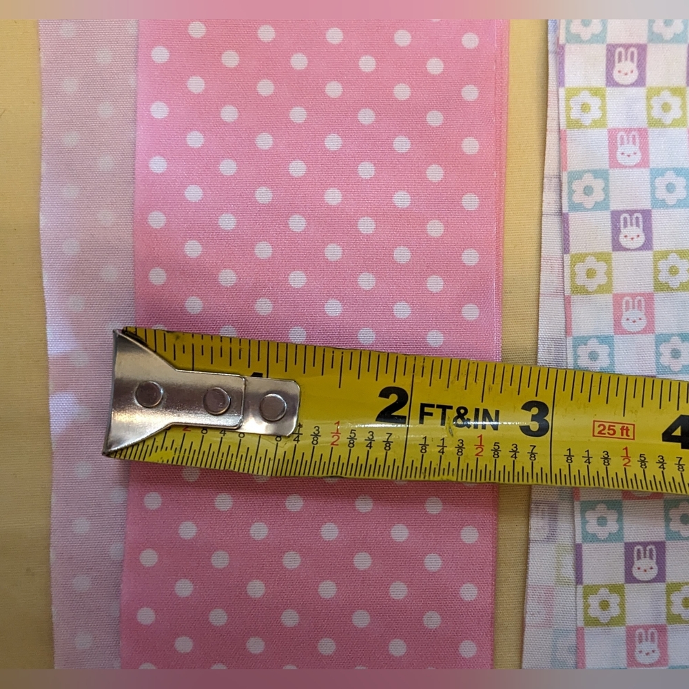 10 New Easter material Strips, Fabric, Make Hair Bows, TM1-R - Picture 3 of 3